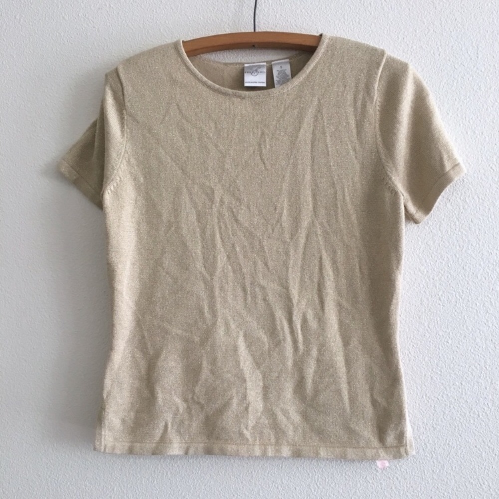 Liz Clairborne Emma James Gold Sparkle Top